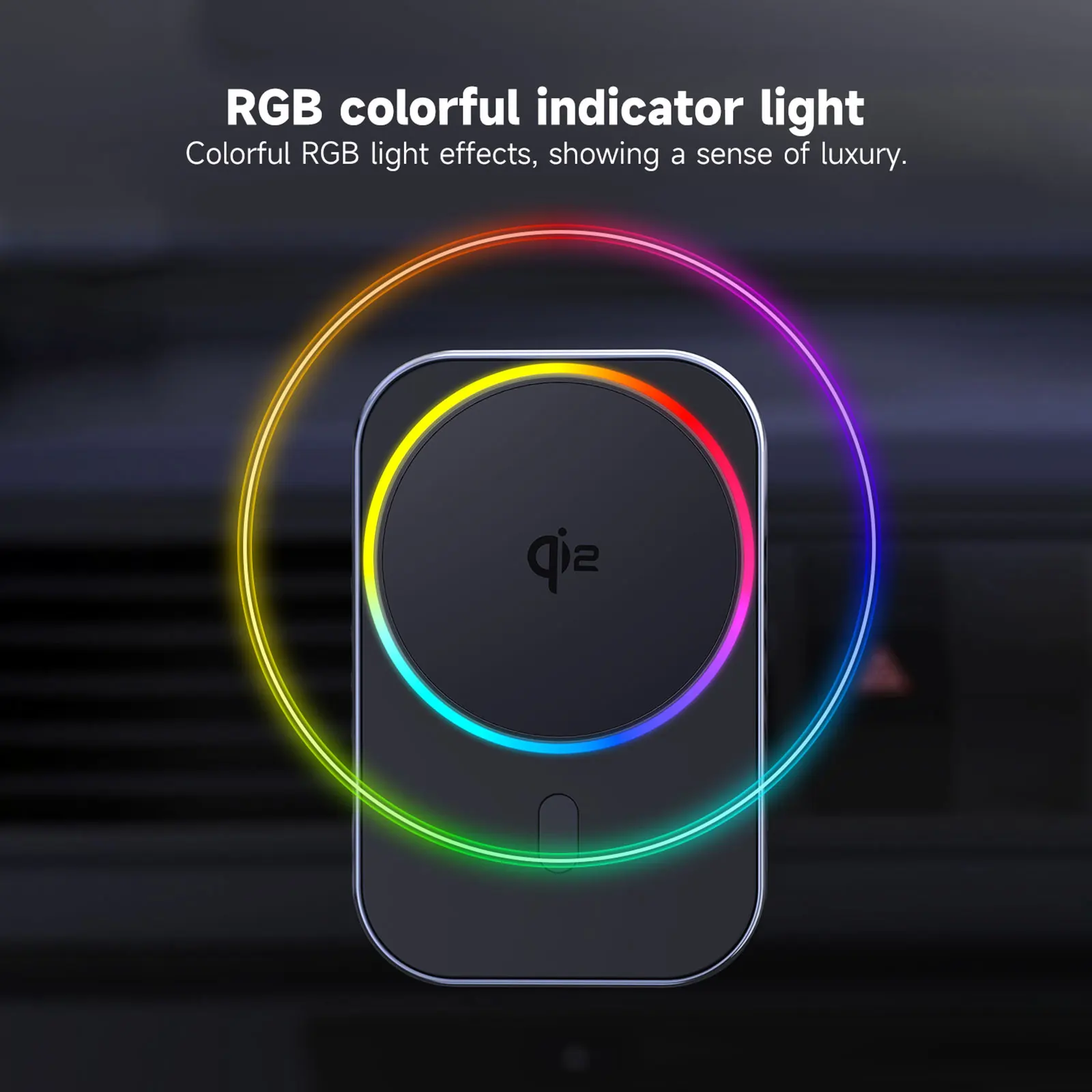 Qi2 Ice Cooling Magnetic Wireless Car Charger, Fast Charging Station, iPhone 16, 15, 14, 13, 12, Pro Max, Phone Holder Stand