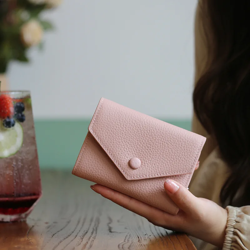 ALA Rising|L2420 Togo Leather Solid Wallet Ladies Ultra-thin 2023 Multi-functional Card Bag