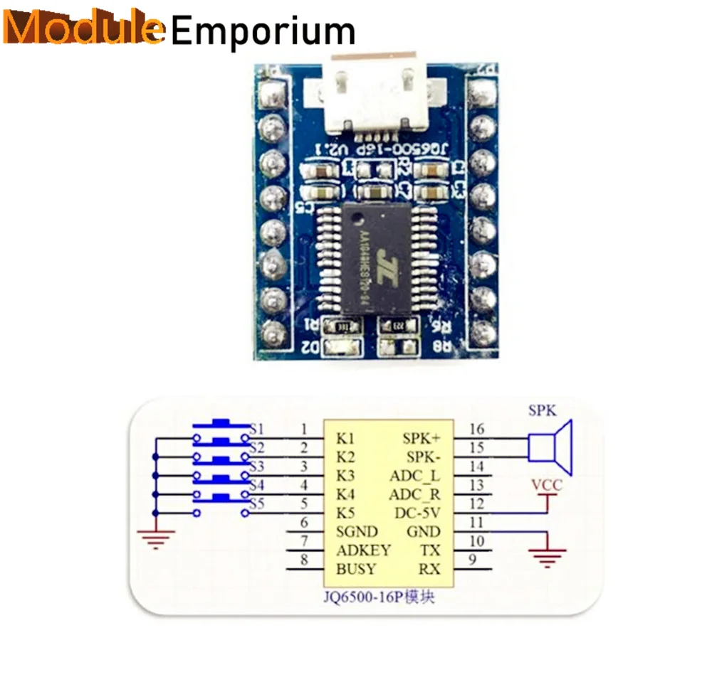 (Electronic Components)16Mbit 32Mbit UART Voice Recording Programmable SPI Flash USB MP3 Sound Module Voice Sound Module