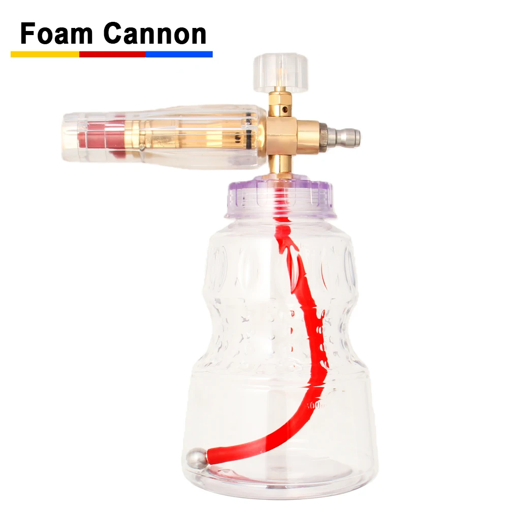 

Aluminum Professional Foam Cannon, 1/4" Quick Connect Snow Foam Lance & Generator for High-Pressure Car Wash Systems
