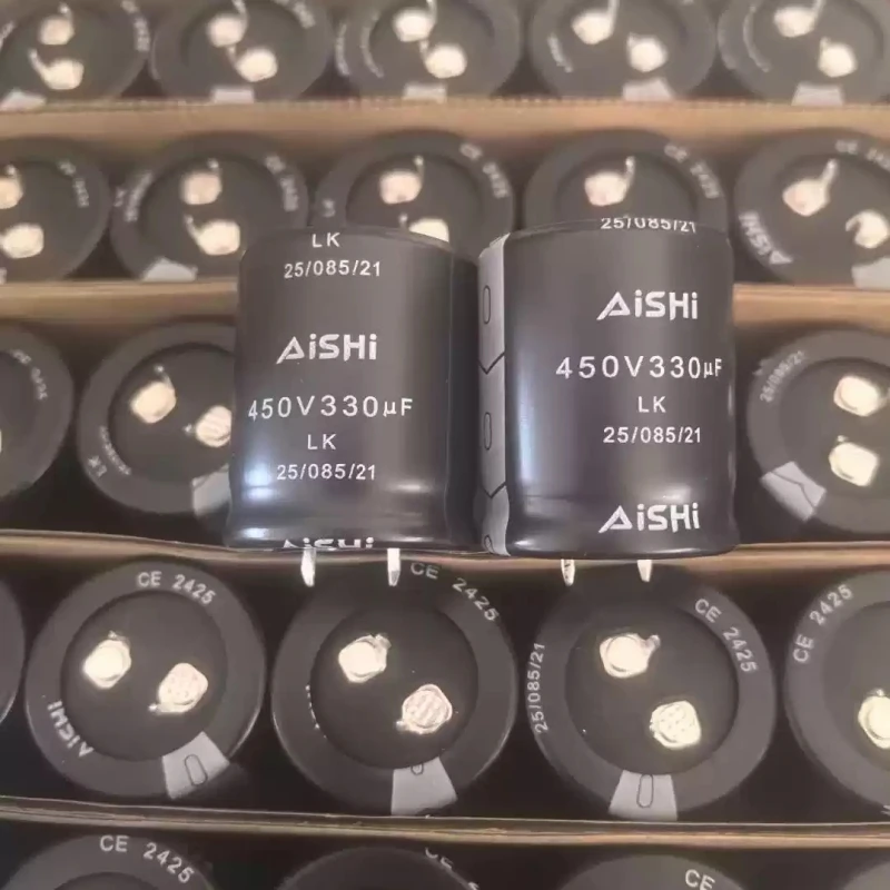 3pcs-450V330UF Aihua capacitor 330UF450V inverter inverter power supply capacitor 30X35