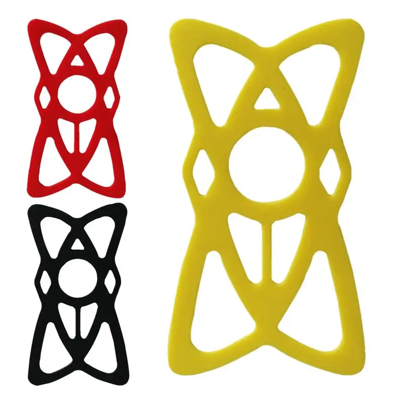 Bicycle Mobile Phone Holder Silicone Net Protective Cover Phone Cell Band Elastic Strap Universal Security Silicone Mount