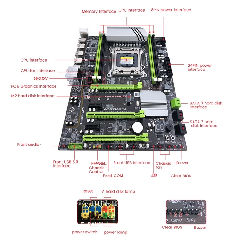 데스크탑 PC 컴퓨터 마더보드, BOFF- X79T LGA 2011 CPU 메인보드, USB3.0 4 DDR3