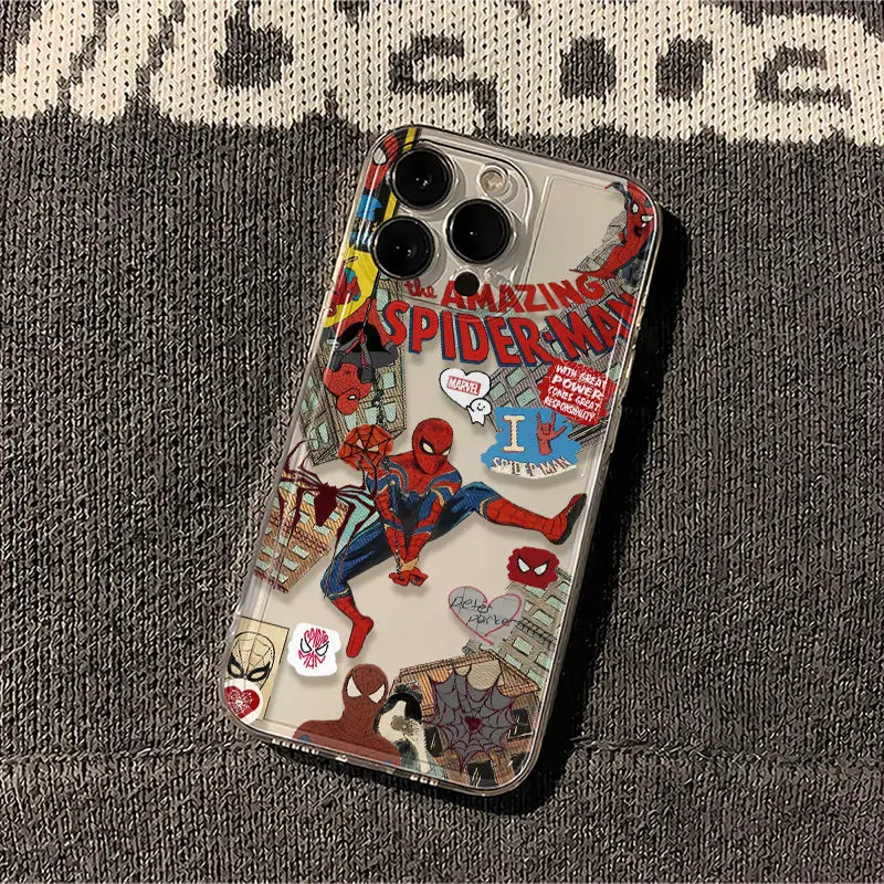 Wunder Spider Man Handy hülle für iPhone 16 15 14 13 12 11 Pro Max 7 8 plus xr xs Max stoßfest schöne Anti-Drop-Abdeckung y2k