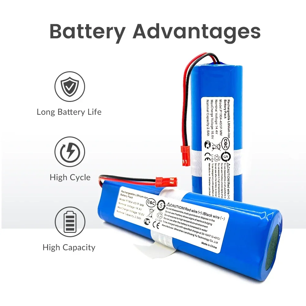 Nuova batteria al litio 14,8 V 2600mAh per ILIFE DF45 DF43 plus V5 V5s V50 V3 v3s pro Robot aspirapolvere ILIFE v5s pro batteria