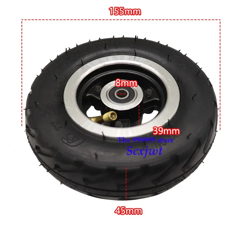 6 inch 6X2 Wheels Set or Tire or Inner Tube Electric Scooter Wheel Chair Truck Use 6' Tire Tyre F0 Pneumatic Trolley Car