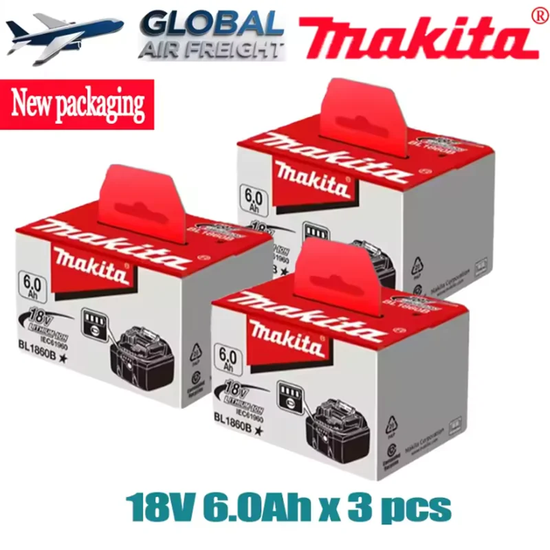 Makita Batterij 18V 6.0Ah Oplaadbare Batterij Voor Makita 18V DDF487 BL1830 BL1830B BL1840 BL1840B BL1850B Elektrisch Gereedschap Batterij