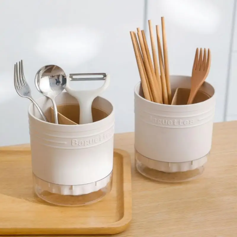 1Pcs Cutlery Storage Holder Plastic Multi Functional Drain Chopstick Tableware Knife Spoon Fork Chopstick Container Kitchen Tool