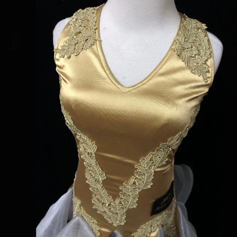 Latin dans volwassen kinderjurk AB Stone High-End aangepaste pluizige rok geborduurd naakt kleding ChaCha Tango dameskleding