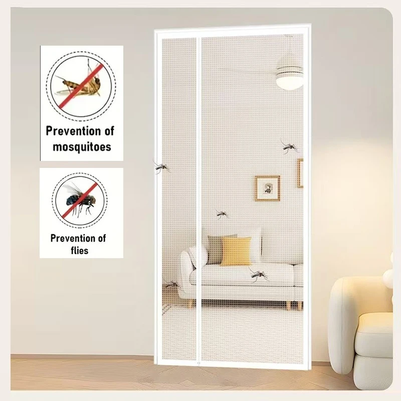 Magnetic door curtain, screen window, mosquito net, fly and insect proof indoor living room, summer mosquito screen window