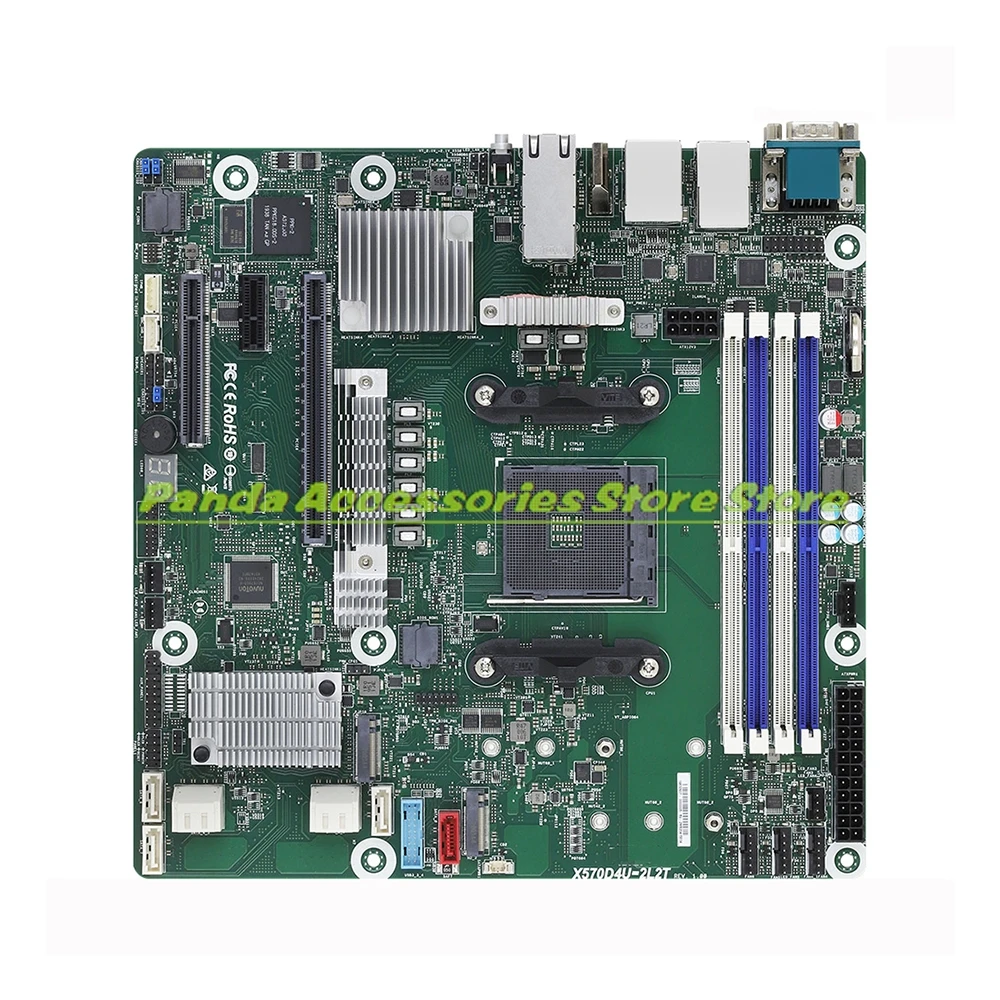X570D4U-2L2T Server Motherboard With Dual-port 10 Gigabit Electrical Port Supports AM4 5000 Series