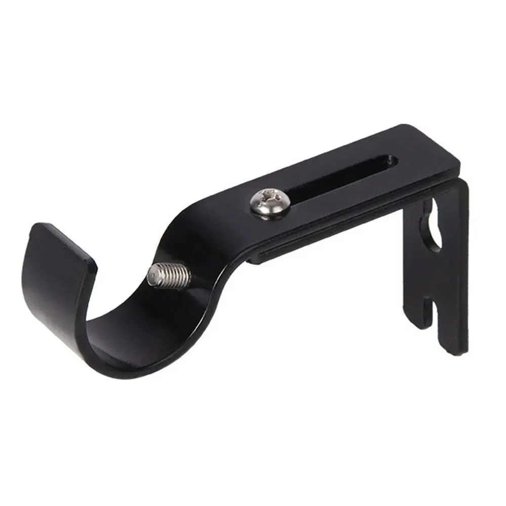 New Adjustable Curtain Rod Brackets Metal Hardware Drapery Rod Holders Home Hanger for 1 Inch Rod Curtain Rod Holder for Wall