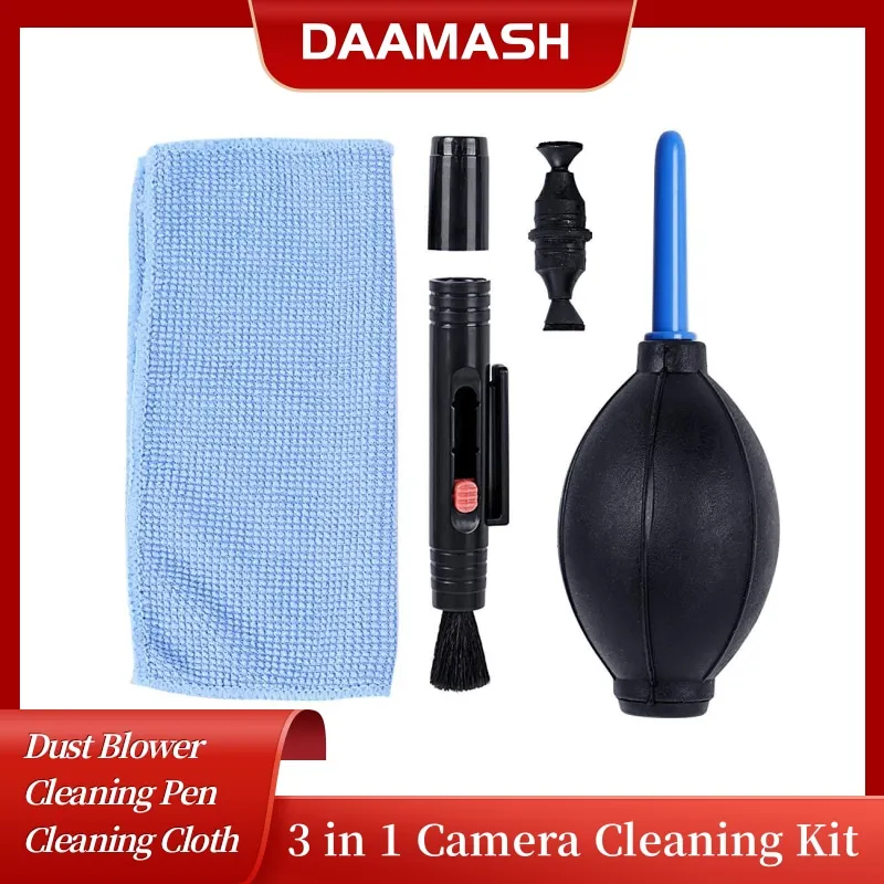 3 in 1 Cleaning Kit Air Dust Blower Pump Lens For Camera Computer Keyboard TV Cell Phone Screen Clean Suit Lenspen Cleaner Clean