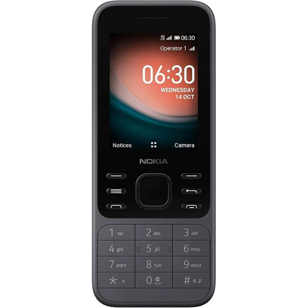 Nokia 6300 2020 4G Telefone de Backup 1500mAh 2SIM Tela de 2.4 polegadas WiFi Hotspot Rádio FM Compartilhado Bluetooth 3.5mm Telefone Nokia para Idosos Desbloqueado