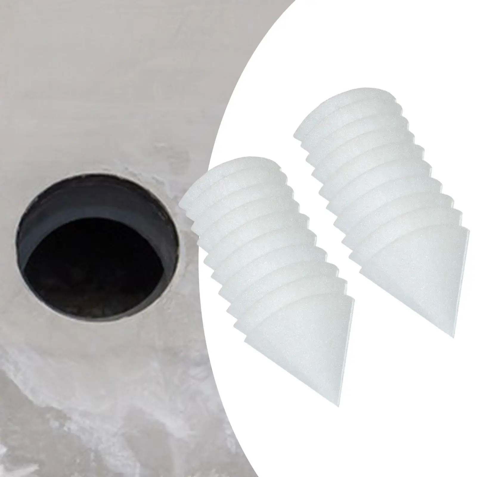 20 قطعة مرشح صمام العادم المخروطي صفائح مرشح تنفيس الهواء اكسسوارات إزالة الغبار تنفيس تصفية للمطبخ المرحاض المنزلي