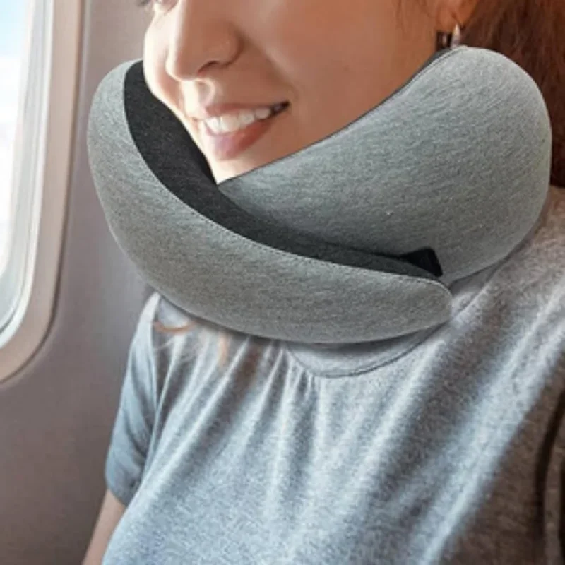 Memory Foam Neck Pillow Cervical Vertebra Travel Portable Noon Break Aircraft U Type Of Pillow Sleep Camping Pillow Carry Bag