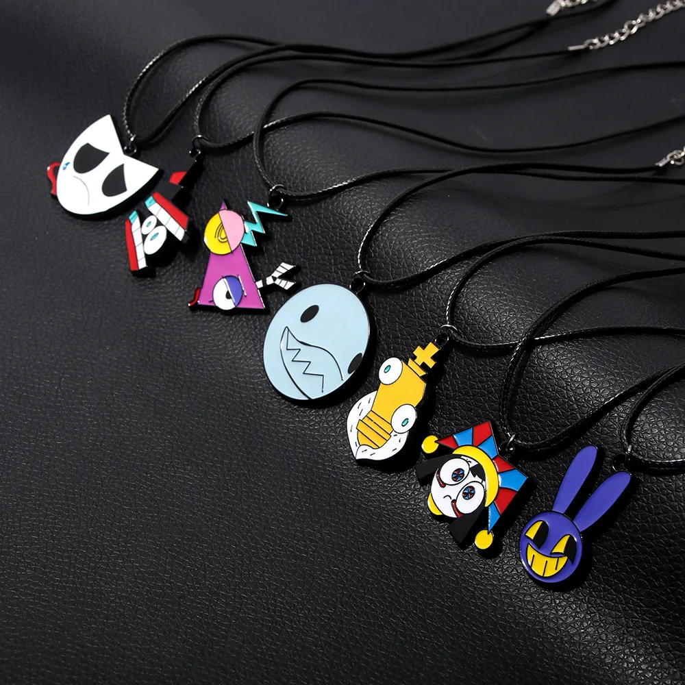 The Amazing Digital Circus Necklace Cartoon Character Clown Doll Pendant Decoration Children's Toy Gifts for New Anime Games