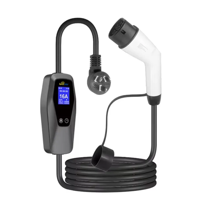

Portable Ev Charger 32a 7kw Type 2 Charger Type 1 Adjustable Current Mobile Ac Ev Charging Station Gbt For Byd Electric Cars
