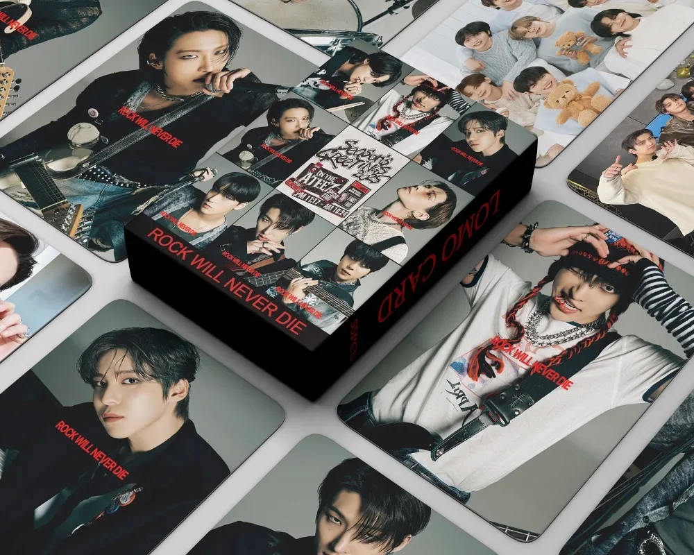 

55pcs/set Kpop ATEEZ 2025 SEASON’S GREETINGS Lomo Cards High Quality HD Print Photocards for Fans Collcetion