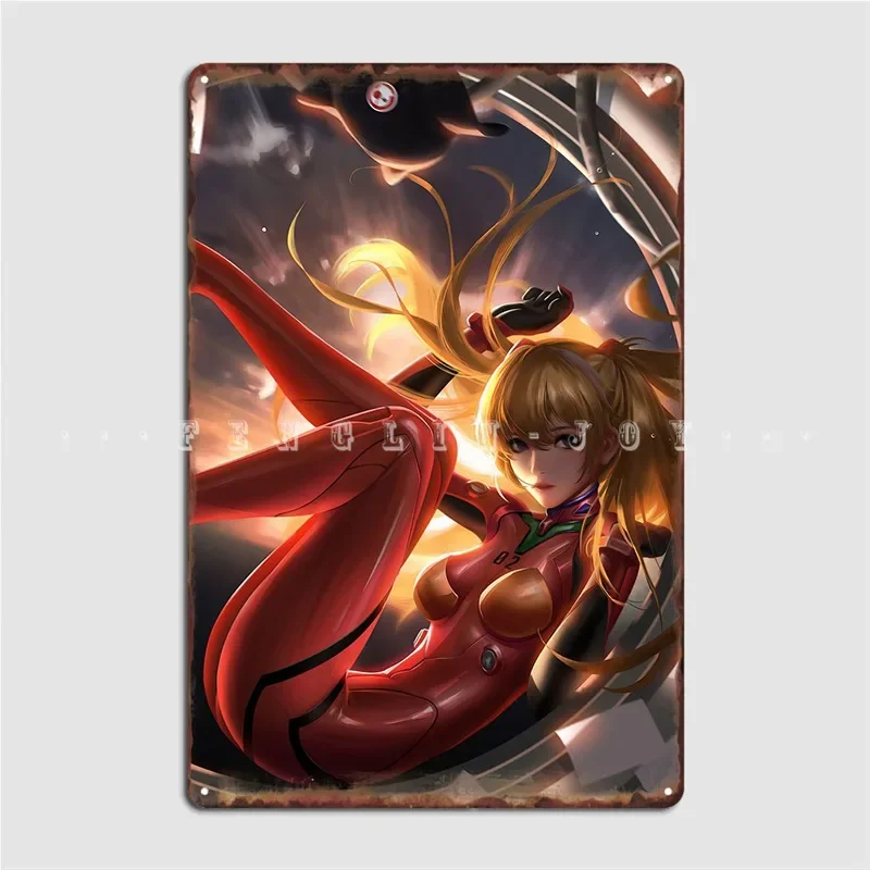 Asuka Langley Metal Sign Wall Decor Design Bar Cave Club Tin sign Posters