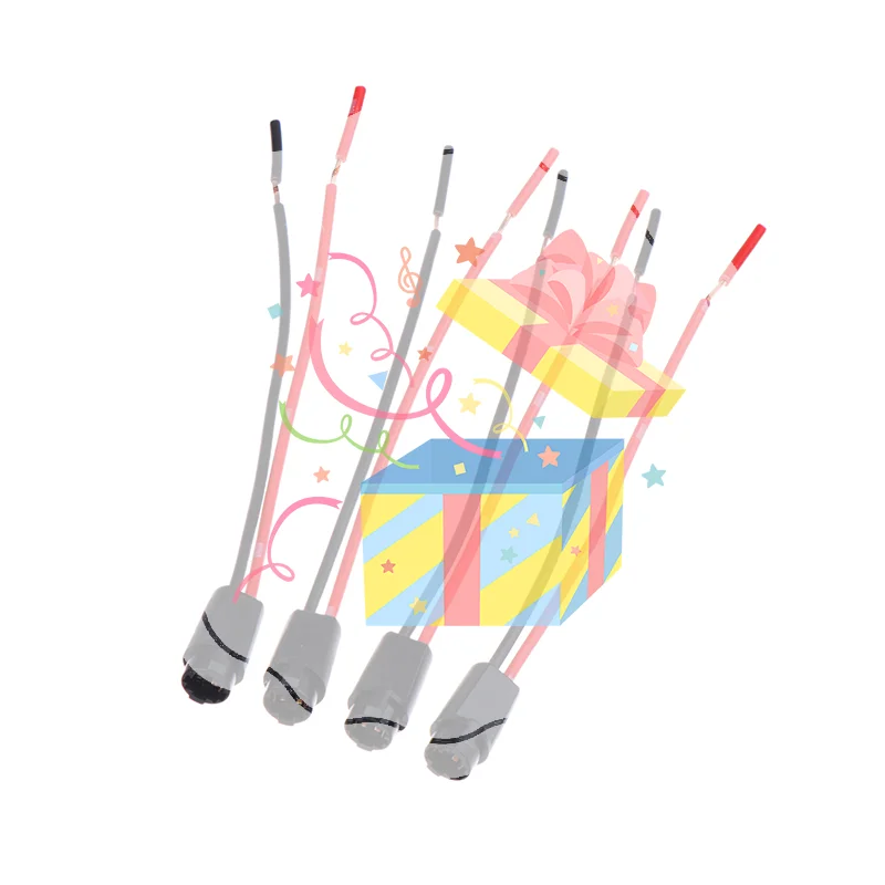 5Pcs T5 LED Bulb Holder Socket For 1.2W W3W Width Instrument Light Socket LED T5 Light Bulb Plug Extension Cables Harness