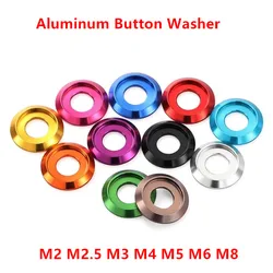 5pcs/10pcs M2 M2.5 M3 M4 M5 M6 M8 CNC colourful Aluminum cup head washer for button head screw