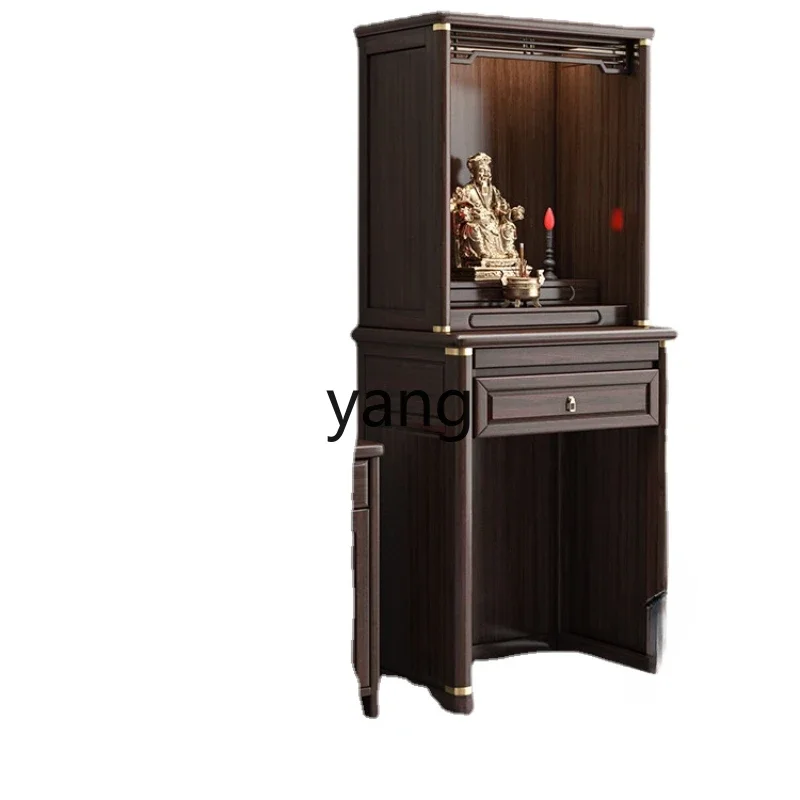 CX New Chinese Style Solid Wood with Door Buddha Niche Altar Rosewood Clothes Closet Household Buddha Shrine Guanyin Altar