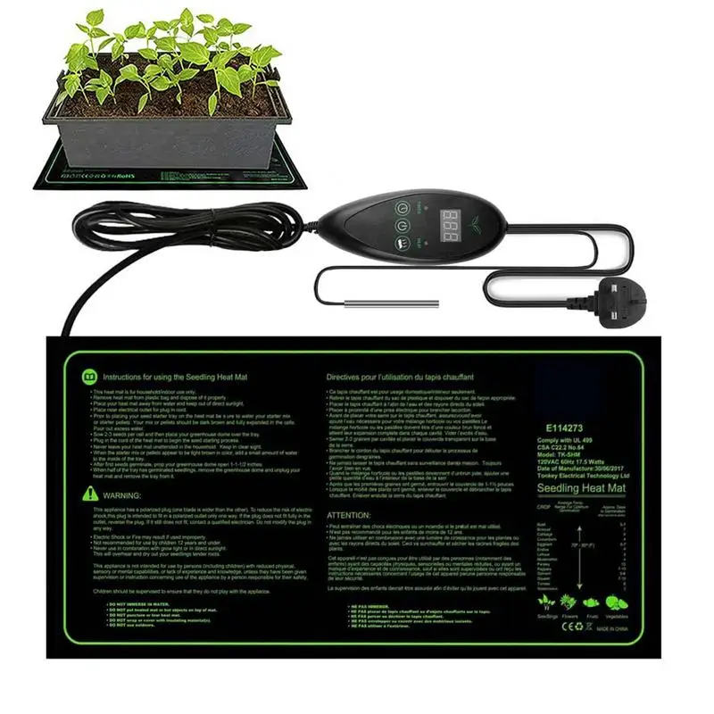 Plant Heating Mat Six-Speed Thermostat Timed Nurturing Heating Mat Greenhouse Heat Mats For Seedling Germination Fermentation