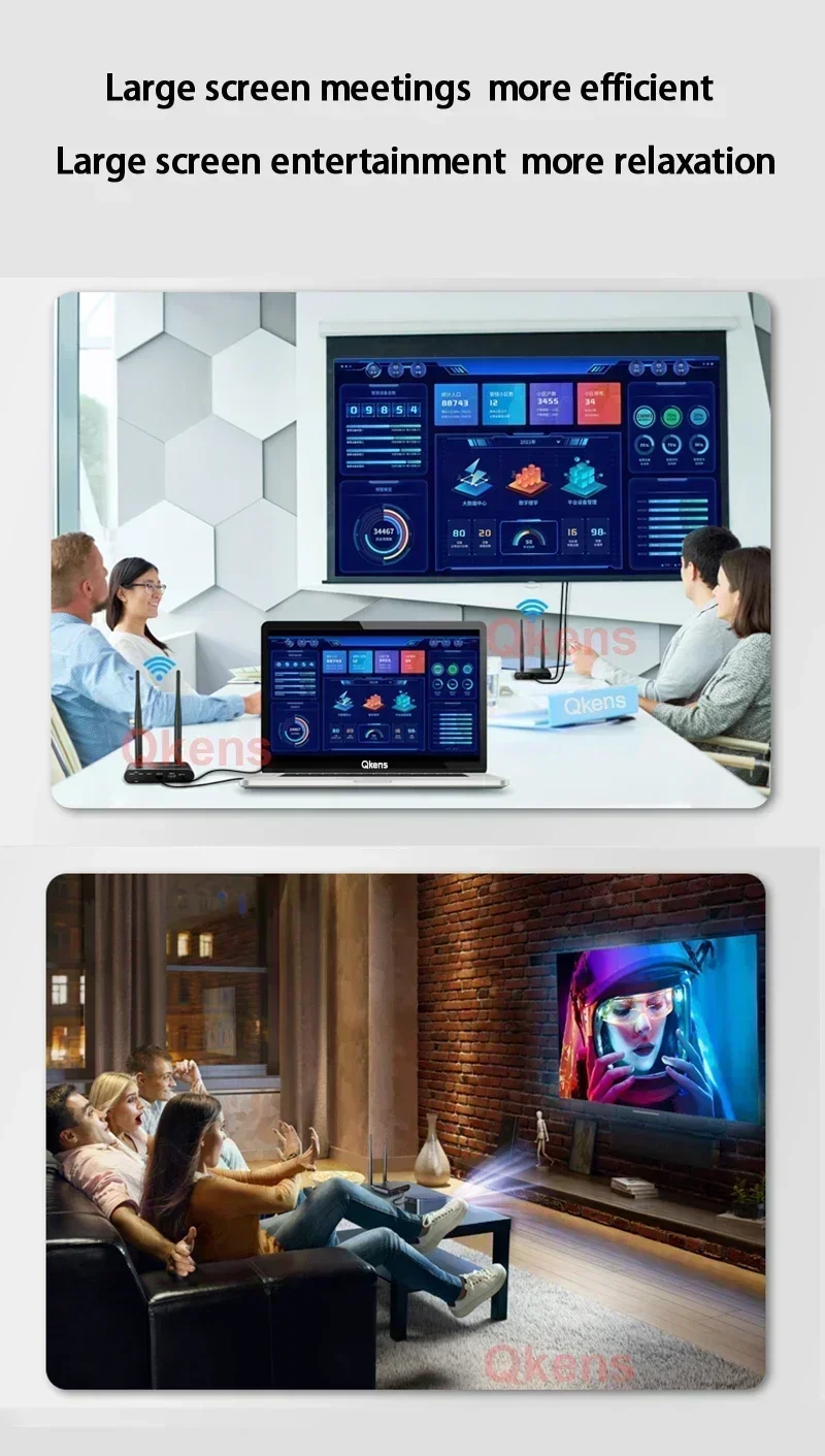 200M 5G موسع لاسلكي فيديو الارسال والاستقبال HDMI موسع عرض محول لكاميرا DVD الكمبيوتر المحمول إلى التلفزيون العارض