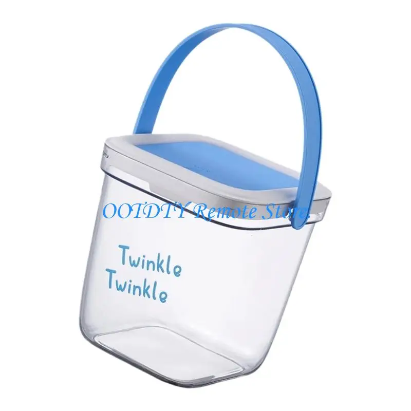  Desktop Trash Storage Bin with Lid, Clear Plastic Waste Can with Carry Handle for Office Desk, Bedroom Table, Home Use