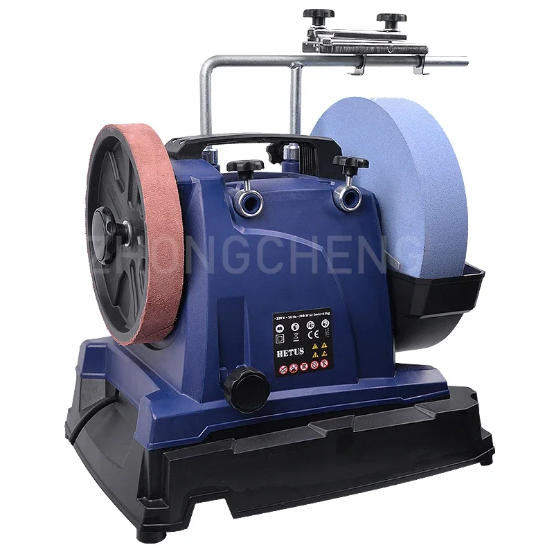 H10 10inch Low-speed Water-cooled Knife Sharpener 200W Electric Polisher Kitchen Knife Polishing Machine 220/600Mesh