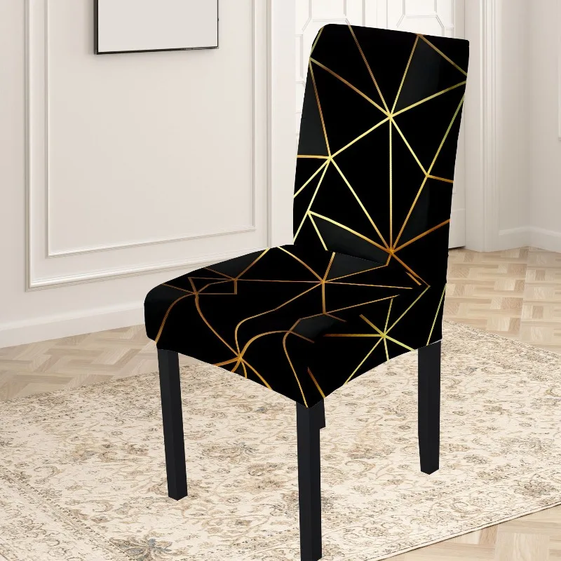 Bestseller Chair Covers Milk-Silk Printed Geometric Pattern Elastic Chair Covers Home Hotel Universal Dustproof Chair Protector