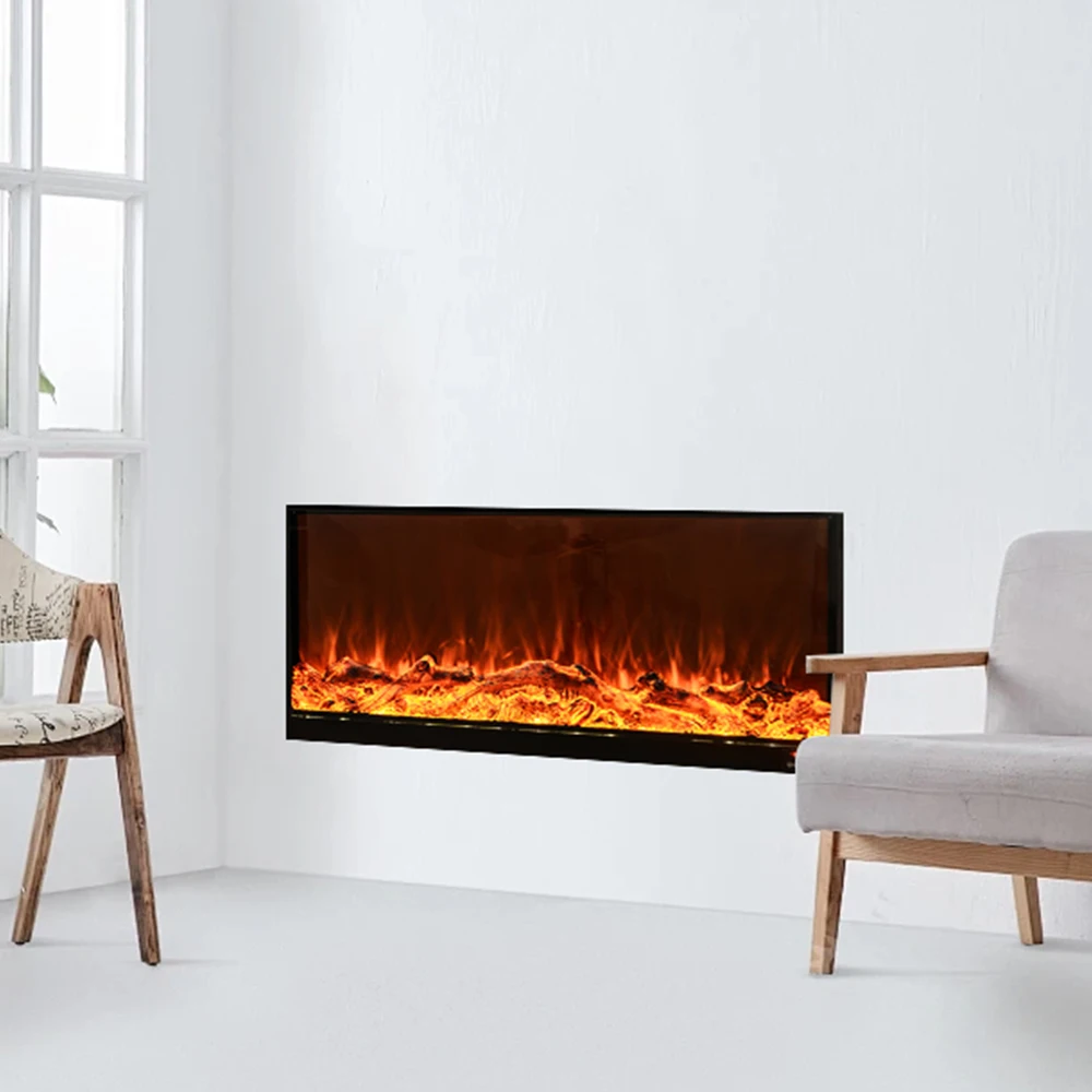 

Wholesale LED Flame Remote Control Electric Fireplace Black Decor Indoor Insert 220V Electric Fireplace For Living Room