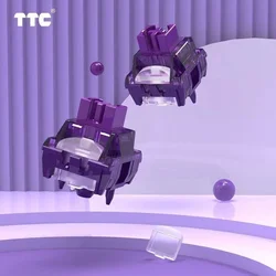 TTC Flame Purple V2 Switch Custom Linear 5pins 42gf RGB SMD Office Game Mechanical Keyboard Switches Multigold Oil 1.6mm Stroke