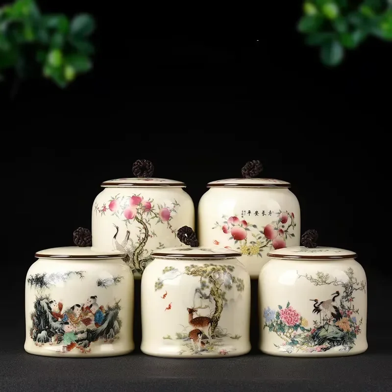 Coffee Tea In Chinese - Декоративная керамическая чайная банка в китайском