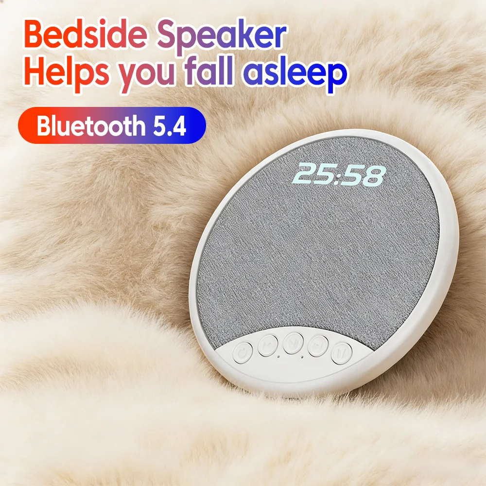 New Pillow Sleep Aid Speaker HiFi Sound Quality White Noise With Digital Display Alarm Timer Multi-Function Bluetooth5.4 Speaker