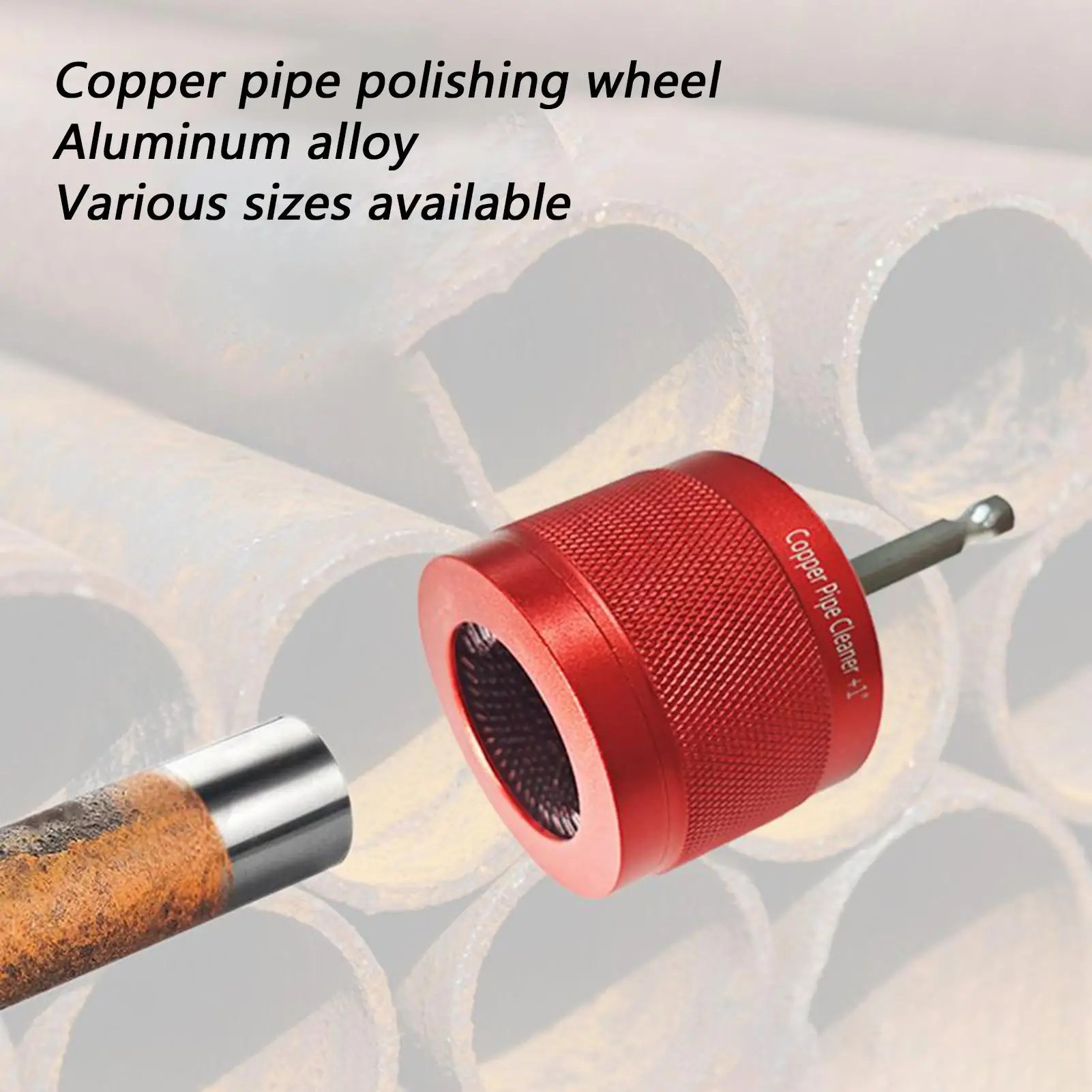 

Drill Pipe Cleaner Plumbing Cleaning Brush 1/2 3/4 1 Professional Copper Pipe Cleaner For Home Garage Workshop Industry