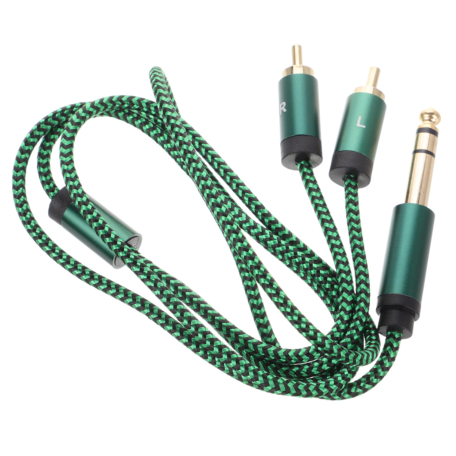 

Guitar Patch Cable 6.35mm Electric Instrument Bass Amp Cord Stable Sound Transmission Durable Metal Materials Secure Connection