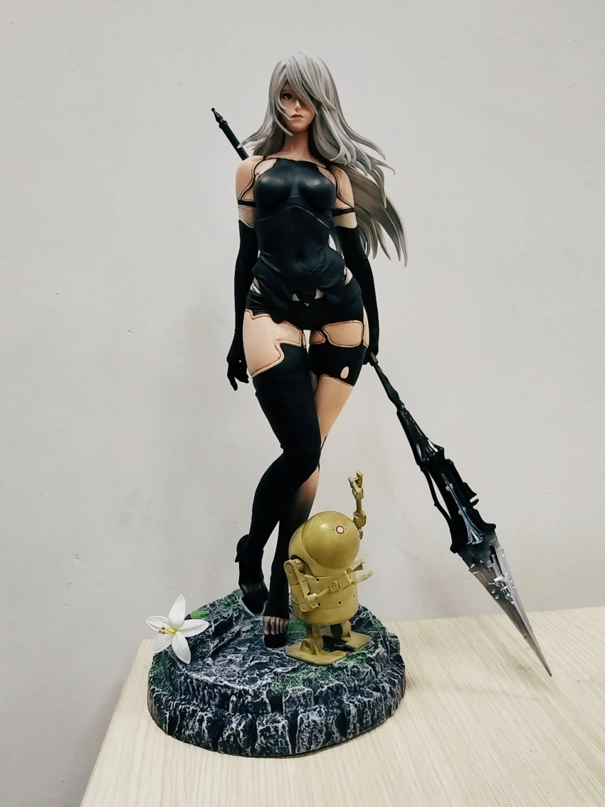 50 سنتيمتر NieR: Automata Yorha نوع B 2B YoRHa نوع A No.2 A2 ألبيدو الأرنب فتاة الشكل البلاستيكية الكبار أنيمي عمل نموذج ألعاب الدمى الهدايا #2