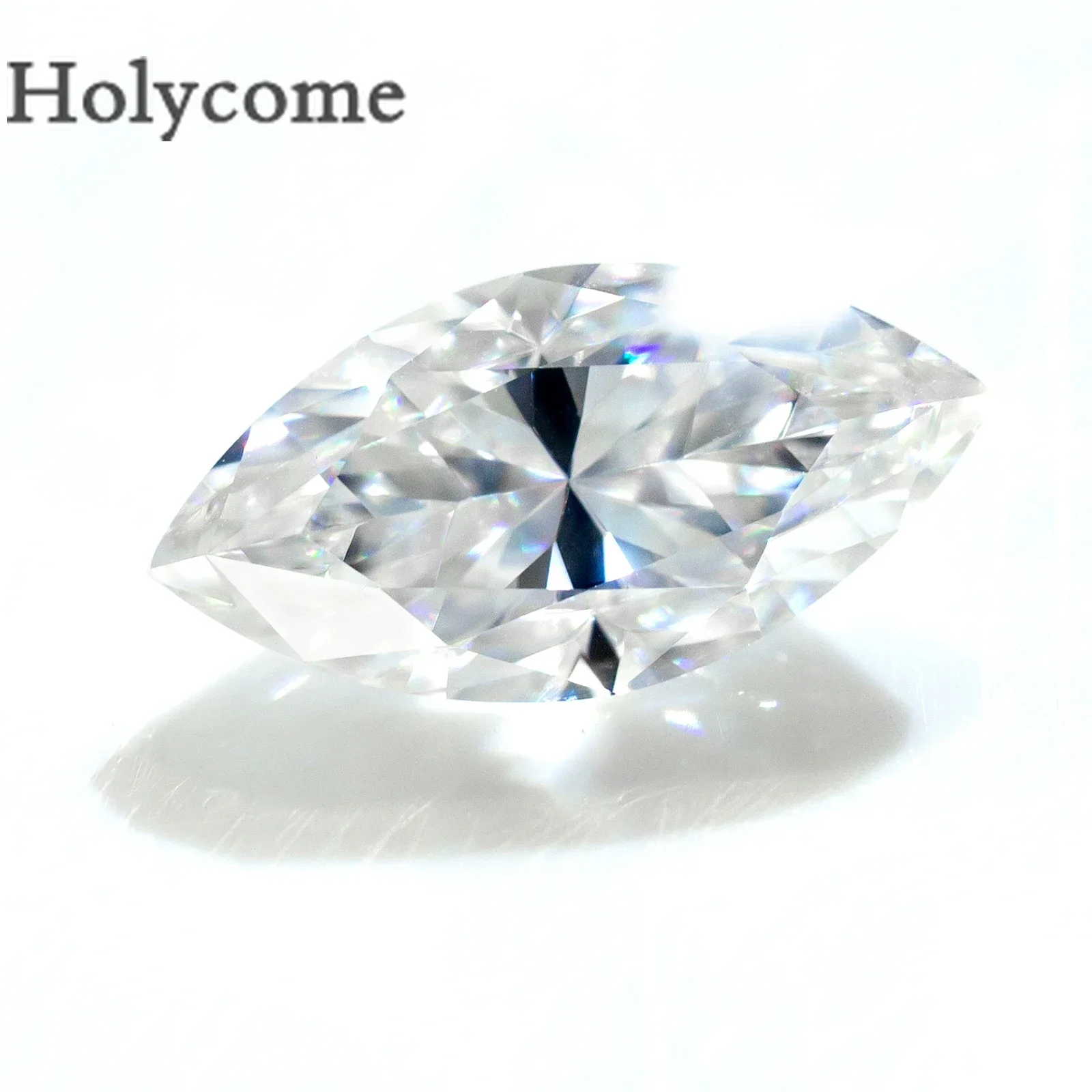 Holycome Moissanite Marquise Shape Brilliant Cut Multiple Sizes GRA Certificate VVS1 D Loose Gems Chic Beads for Jewelry Making