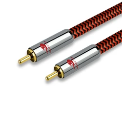 HIFI Audio Cable Male RCA to RCA Female for DVD Speaker Subwoofer Cable RCA Angle to Straight OFC Braided 1M 2M 3M 5M 8M