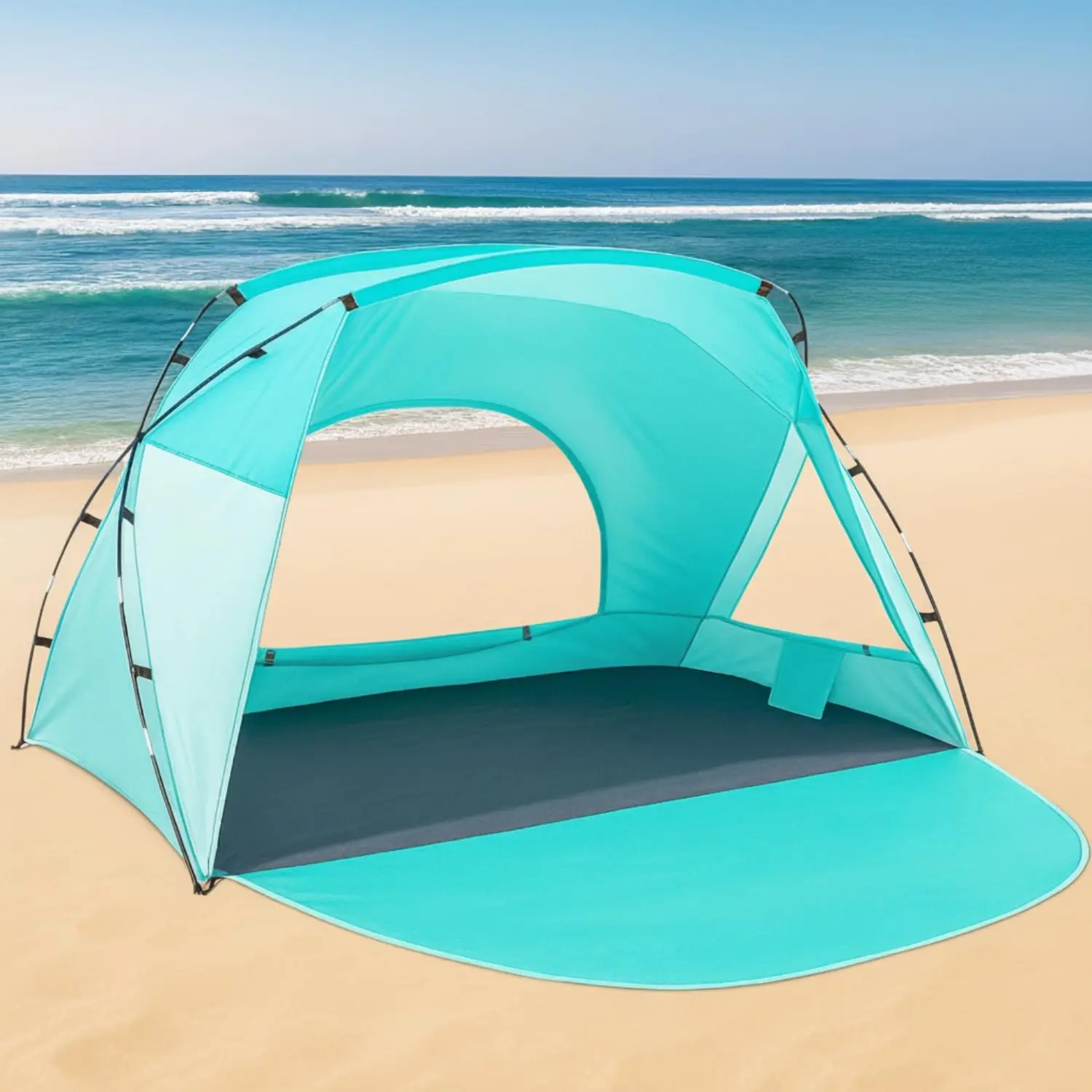 

Beach Tent, Portable Sun Shelter for 2/3/4/6-8 Person with UPF 50+ UV Protection, Easy Setup