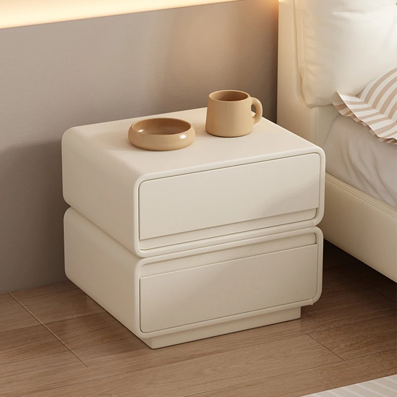 

Modern Premium Nightstands Cream Style Storage With Drawers Bedside Table Creative Minimalist Mesitas De Noche Bedroom Furniture