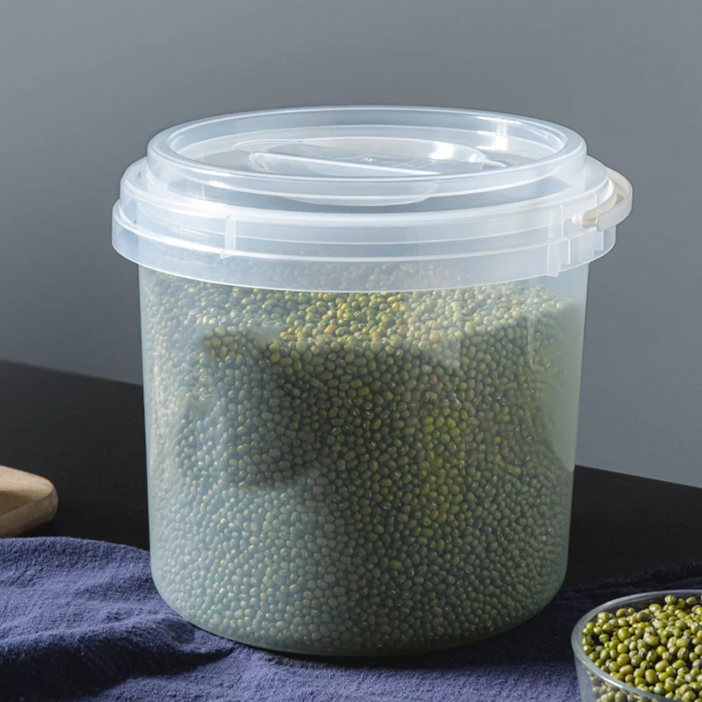 

1Pcs Plastic Sealed Bucket Rice Storage Container Kitchen Pantry Food Storage Box Coarse Cereals Holder