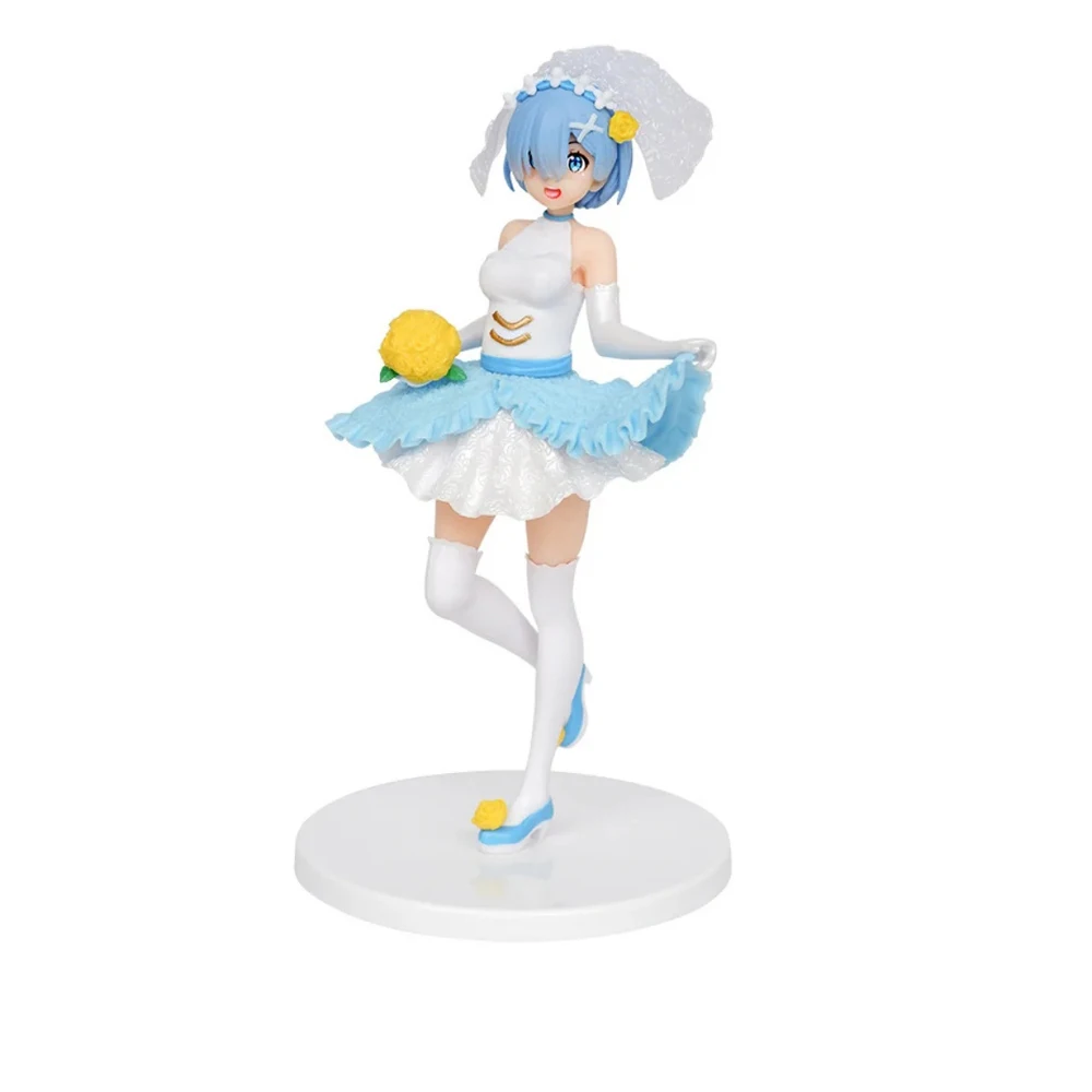 

Свадебное платье с персонажем аниме Rem, подарки для дома, украшение для рабочего стола автомобиля, маленькие фигурки и миниатюры, подарок на день рождения, Рождество