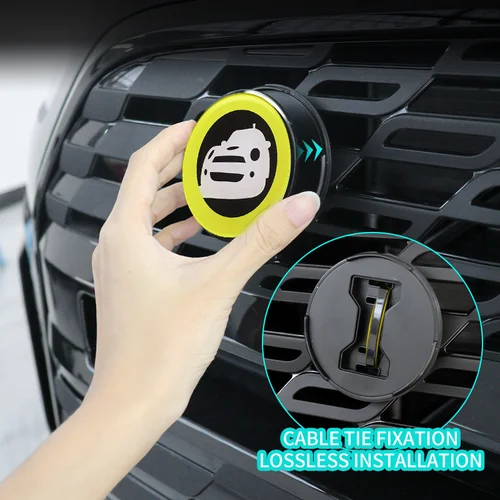 Imagen 2 del producto Insignia del emblema de la parrilla delantera para MINI R50 R52 F54 F55 F60 J01 Universal 3D acrílico coche Logo decoración Exterior accesorios estilo