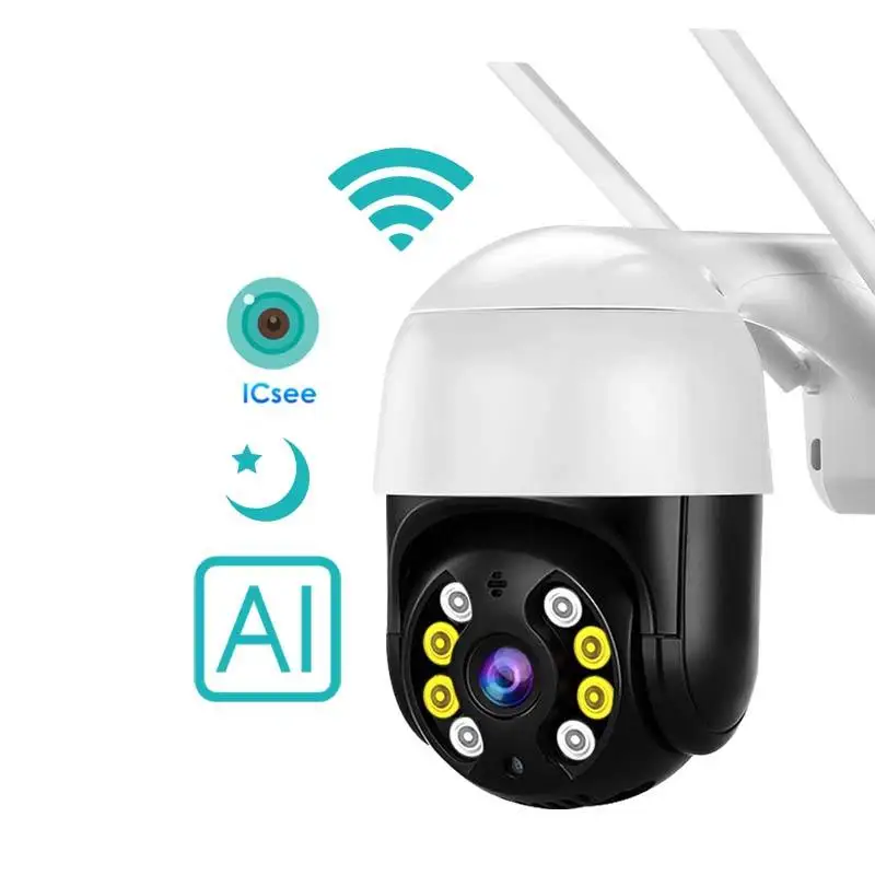 

4K 8MP CCTV IP Camera Smart Wifi PTZ Camera 5x Digital Zoom AI Human Detection ONVIF Wireless Home Security Protection iCsee