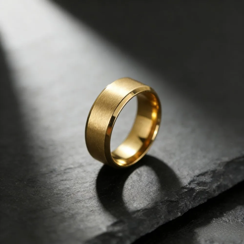 Stainless Steel Black Rings for Men Women Fashion Charm Jewelry Ring Wedding Engagement High Quality Matte Male Accessory