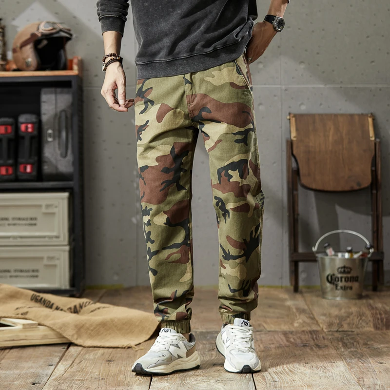 KSTUN 2026 Men's Camouflage Pants Jogging Casual Harem Pants Loose fit Outdoor Hiking & Climbing Pants American Style Trousers