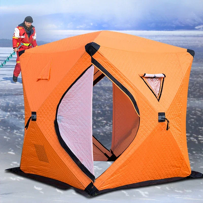 T112 Invierno al aire libre mantener caliente camping cubo pesca en hielo sauna tienda aislada